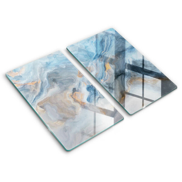 Placă sticla protectie aragaz Textura marmură