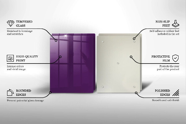 Placă sticla protectie aragaz Culoare violet