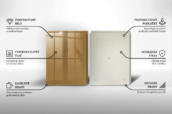 Placa din sticla protectie perete bucatarie Culoare bej