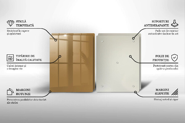 Placa din sticla protectie perete bucatarie Culoare bej