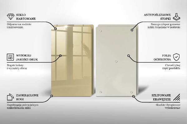 Placa din sticla protectie perete bucatarie Culoare bej