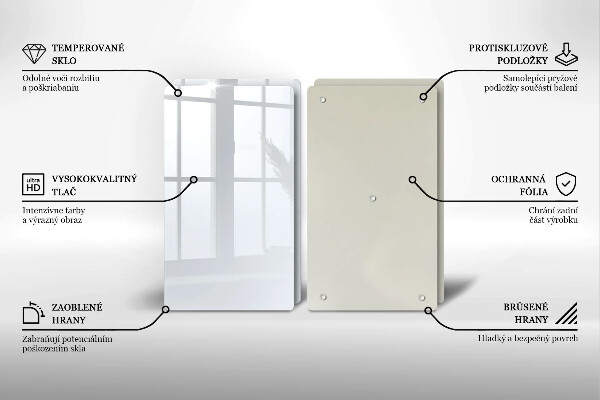 Placa din sticla protectie perete bucatarie Culoare alba