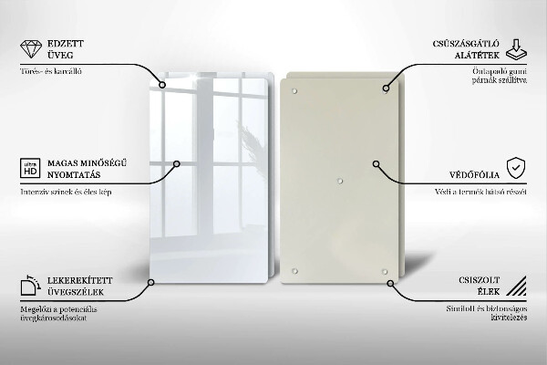 Placa din sticla protectie perete bucatarie Culoare alba