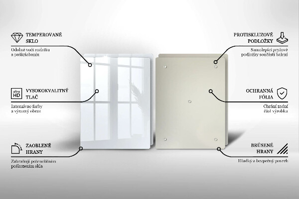 Placa din sticla protectie perete bucatarie Culoare alba