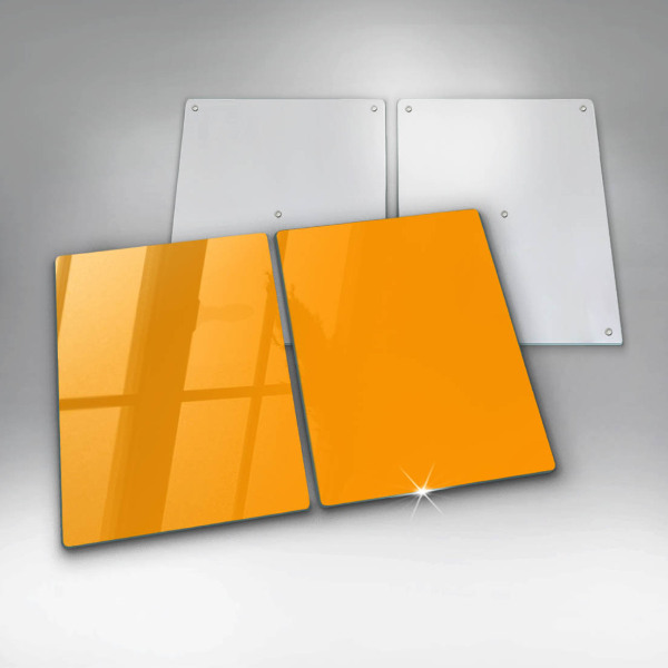 Placa din sticla protectie perete bucatarie Culoare galben închis