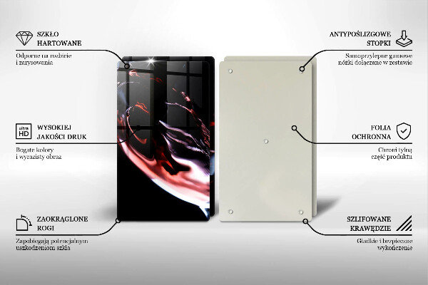 Placă sticla protectie aragaz Un pahar de vin roșu