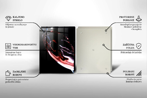 Placă sticla protectie aragaz Un pahar de vin roșu