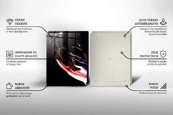 Placă sticla protectie aragaz Un pahar de vin roșu