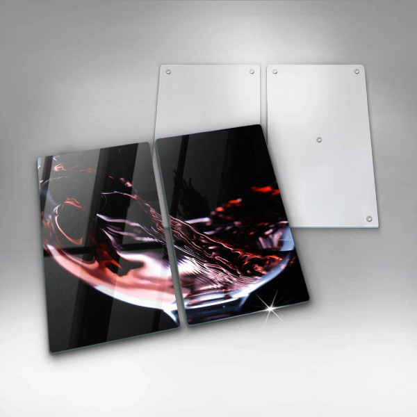 Placă sticla protectie aragaz Un pahar de vin roșu