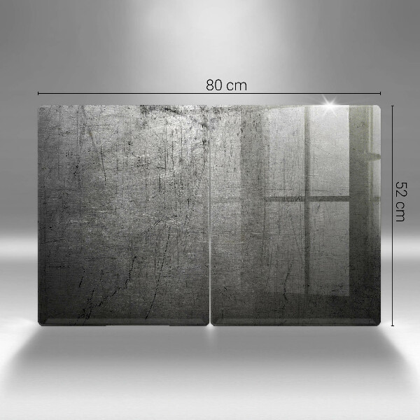 Placă sticla protectie aragaz Textura metalică