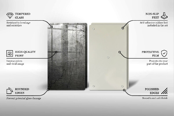 Placă sticla protectie aragaz Textura metalică