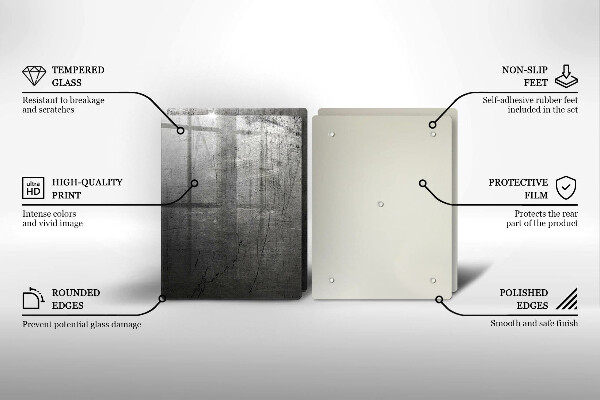 Placă sticla protectie aragaz Textura metalică