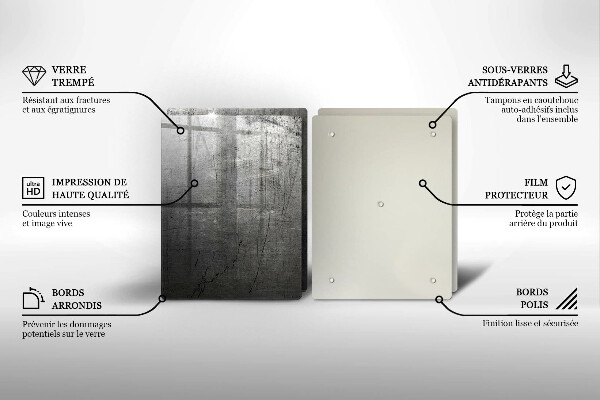 Placă sticla protectie aragaz Textura metalică