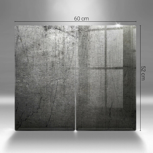 Placă sticla protectie aragaz Textura metalică