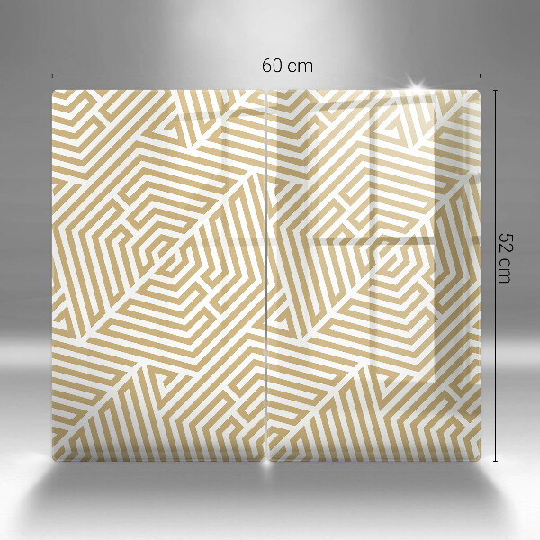 Placă sticla protectie aragaz Linii geometrice