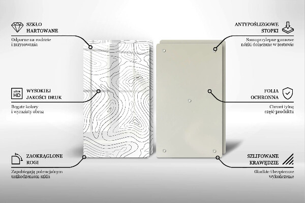 Placă sticla protectie aragaz Forme abstracte