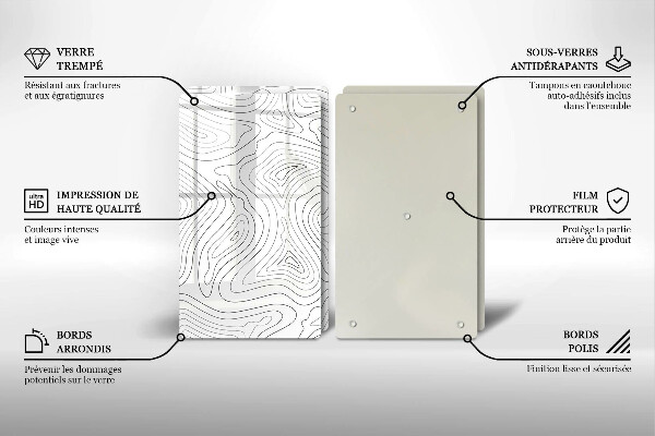Placă sticla protectie aragaz Forme abstracte