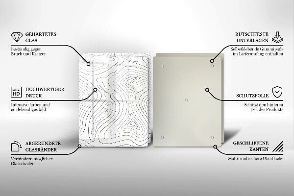 Placă sticla protectie aragaz Forme abstracte