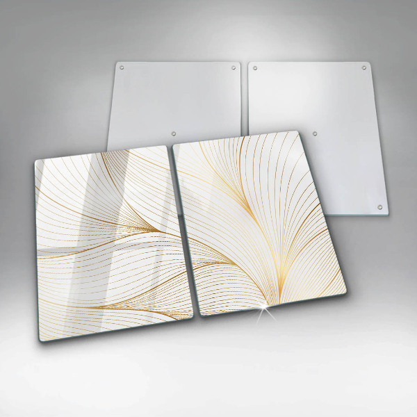 Placă sticla protectie aragaz Model de linii moderne