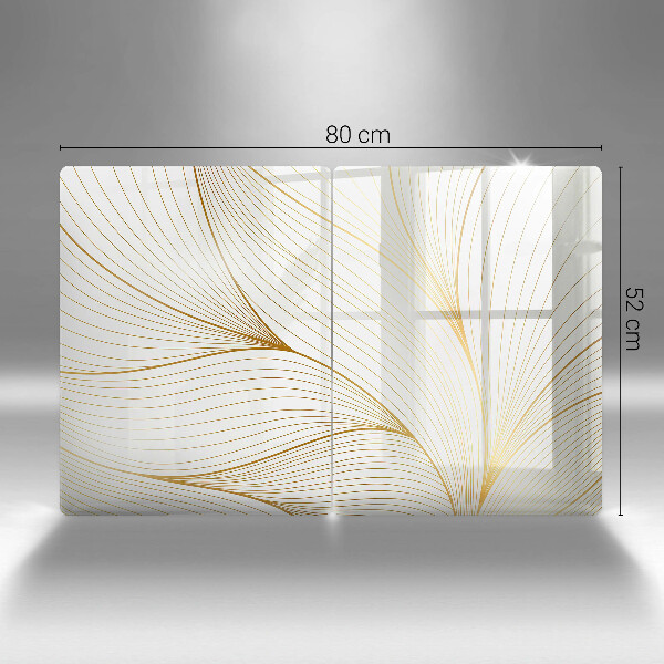 Placă sticla protectie aragaz Model de linii moderne