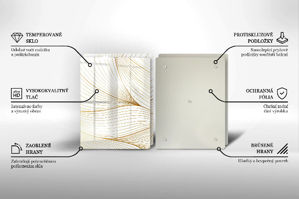 Placă sticla protectie aragaz Model de linii moderne