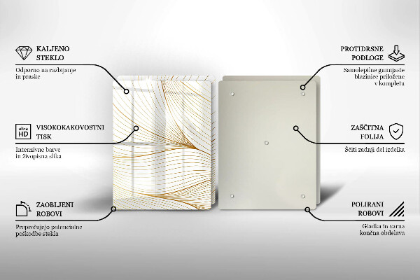 Placă sticla protectie aragaz Model de linii moderne