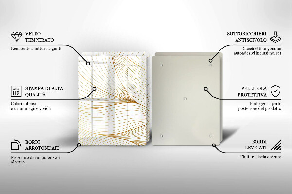 Placă sticla protectie aragaz Model de linii moderne