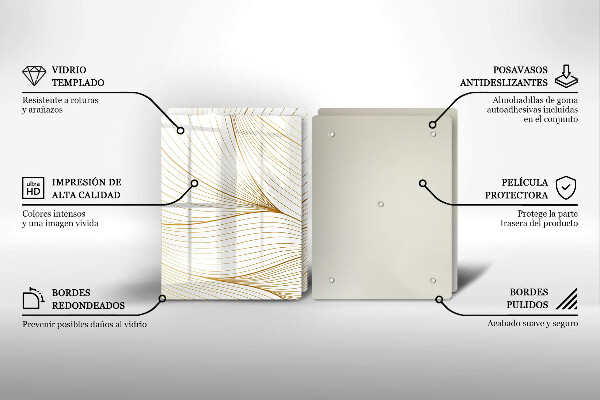 Placă sticla protectie aragaz Model de linii moderne