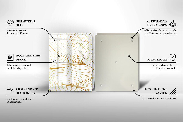 Placă sticla protectie aragaz Model de linii moderne