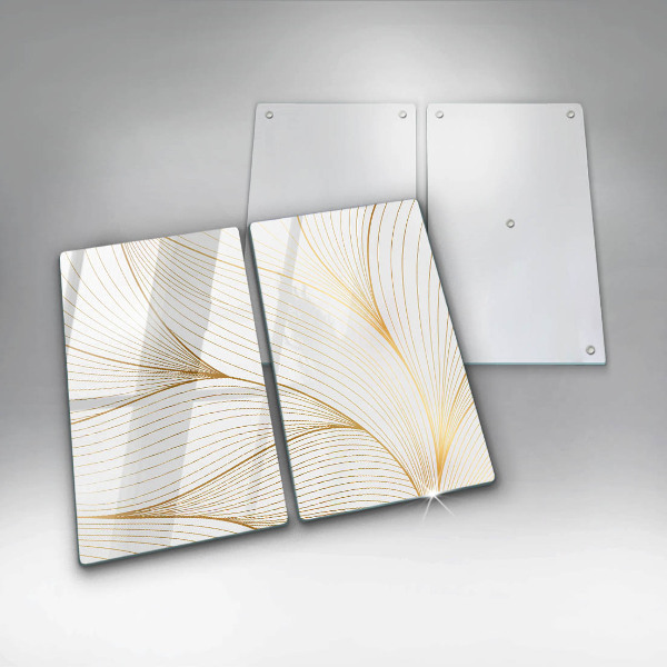 Placă sticla protectie aragaz Model de linii moderne