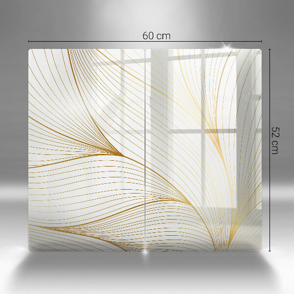 Placă sticla protectie aragaz Model de linii moderne