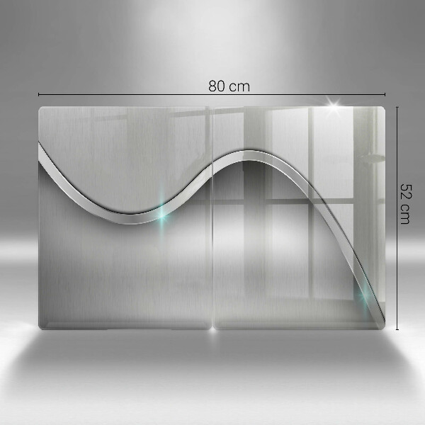 Placă sticla protectie aragaz Abstracția metalului