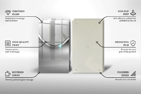 Placă sticla protectie aragaz Abstracția metalului