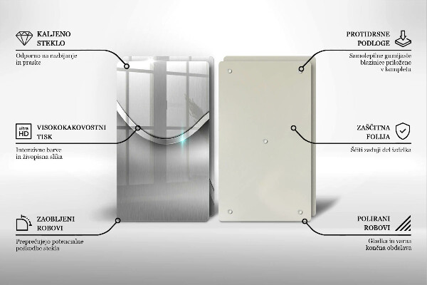 Placă sticla protectie aragaz Abstracția metalului