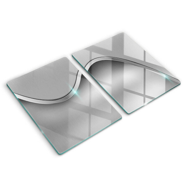 Placă sticla protectie aragaz Abstracția metalului