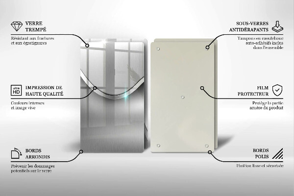 Placă sticla protectie aragaz Abstracția metalului