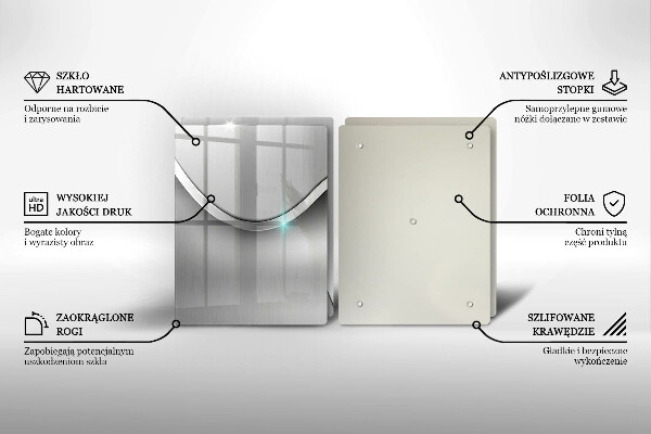 Placă sticla protectie aragaz Abstracția metalului