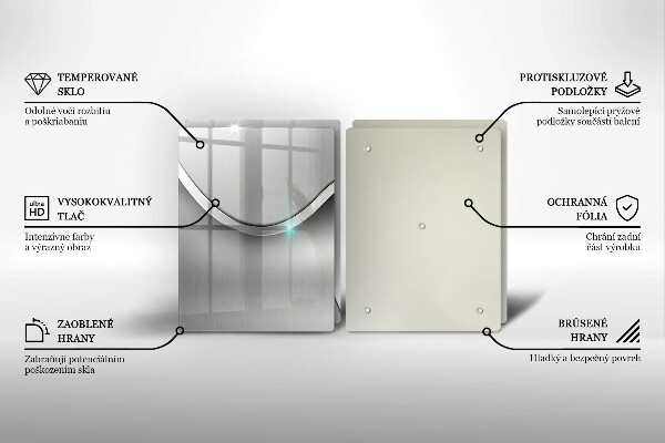 Placă sticla protectie aragaz Abstracția metalului