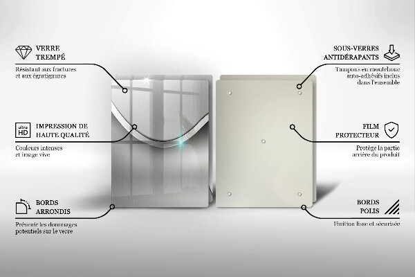 Placă sticla protectie aragaz Abstracția metalului