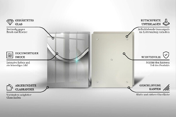 Placă sticla protectie aragaz Abstracția metalului