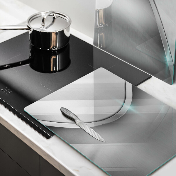 Placă sticla protectie aragaz Abstracția metalului