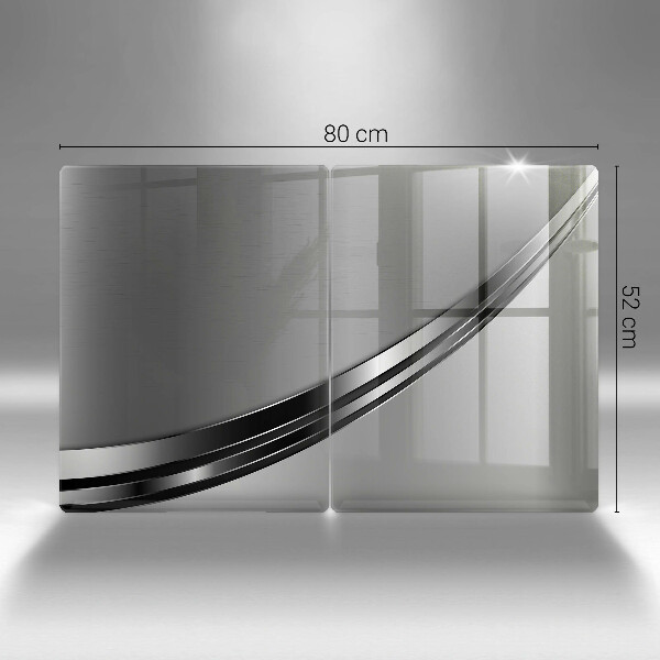 Placă sticla protectie aragaz Abstracția metalului