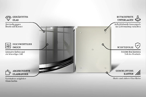 Placă sticla protectie aragaz Abstracția metalului