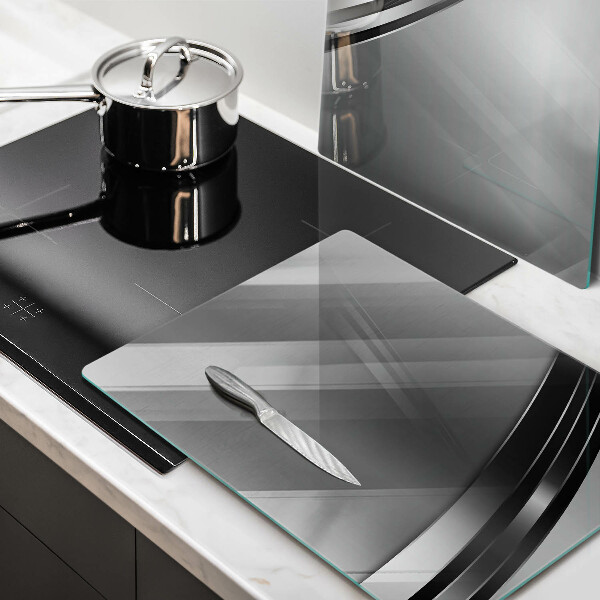 Placă sticla protectie aragaz Abstracția metalului