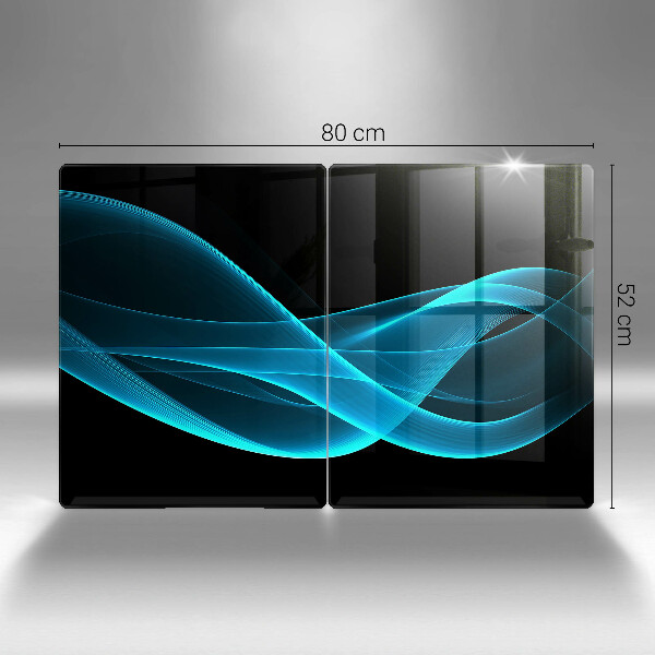 Placă din sticla protectie perete Abstracția albastră