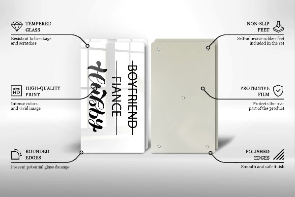 Placă din sticla protectie perete Inscripție propoziție model