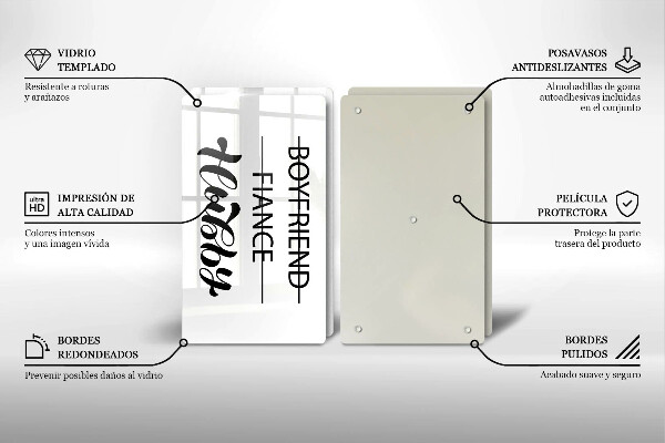 Placă din sticla protectie perete Inscripție propoziție model