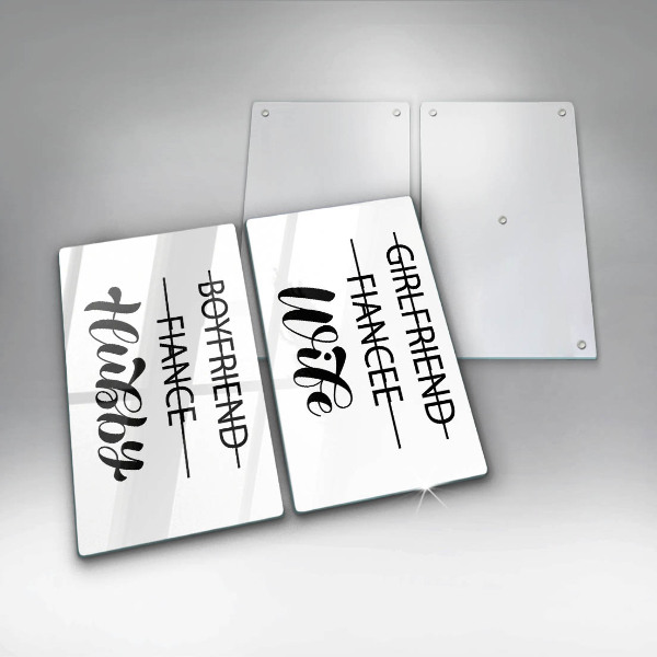 Placă din sticla protectie perete Inscripție propoziție model