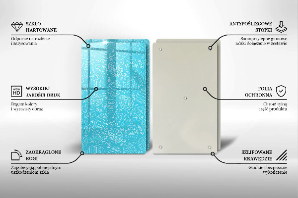 Placă sticla protectie aragaz Tema pastelui