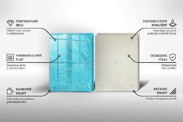 Placă sticla protectie aragaz Tema pastelui